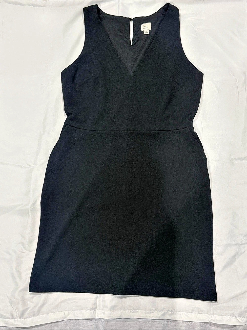 A New Day Black Mini Dress Size L